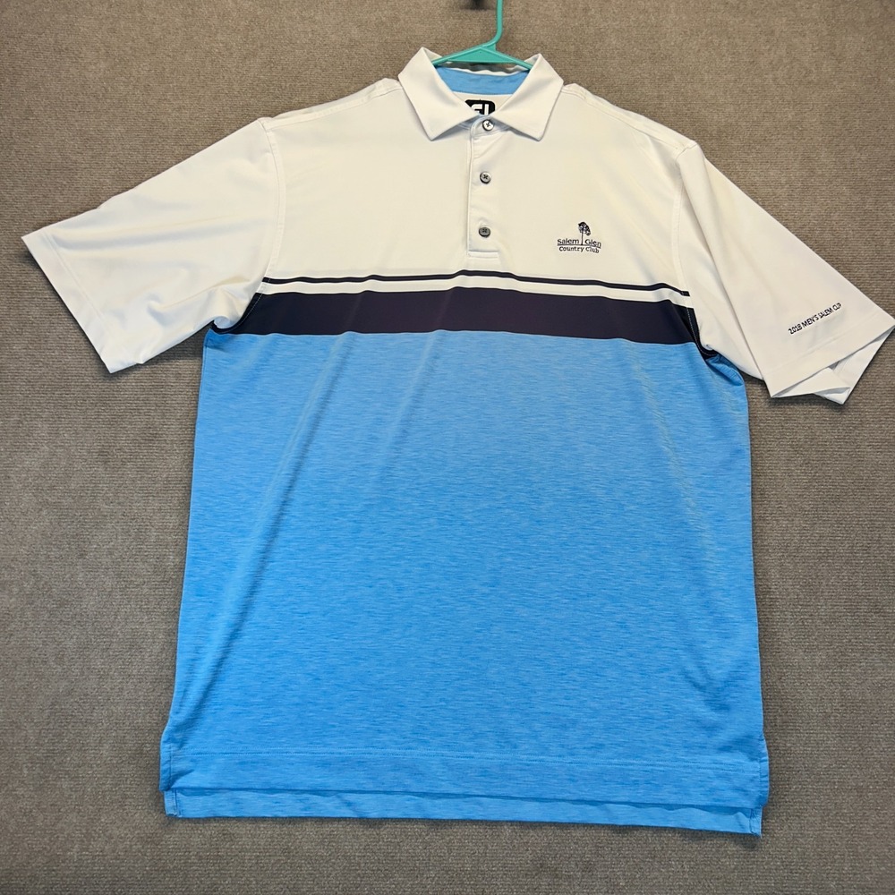 Salem Glen Country Club FootJoy Golf Performance Polo Shirt Men's L Colorblock